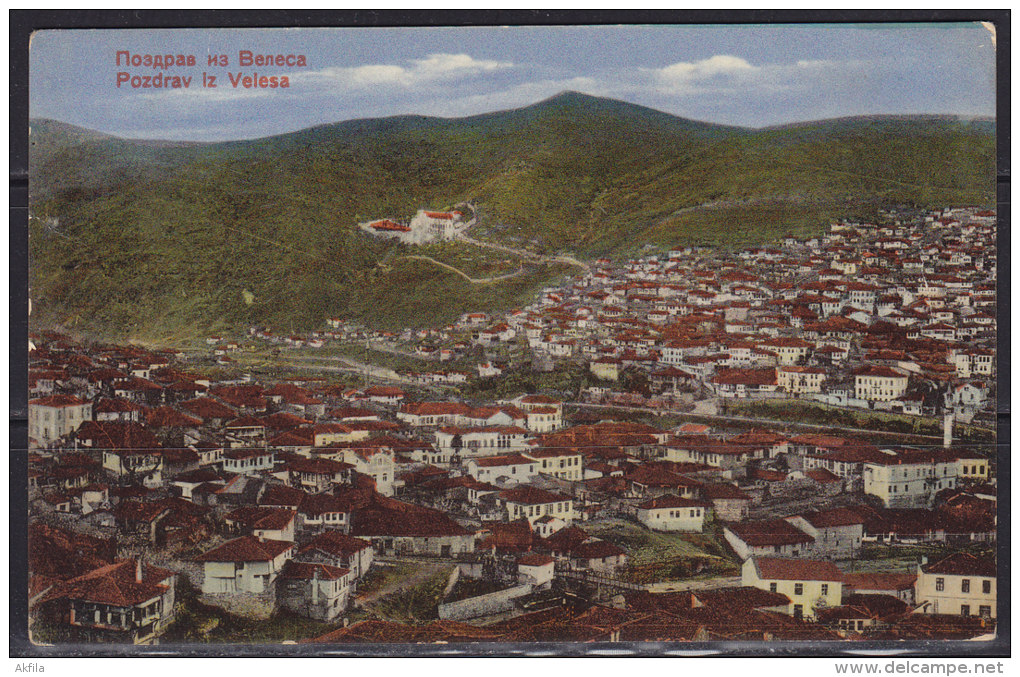 2242. Macedonia - Yugoslavia, 1933, Panorama Of Veles, Postcard - Yugoslavia