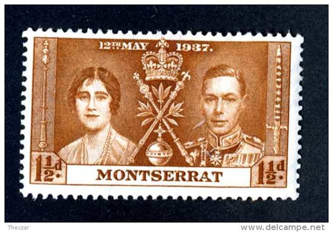 6582x)  Monserrat 1937 ~ -Sc # 90 ( Cat.$ .75 )  Mnh**~ Offers Welcome! - Montserrat