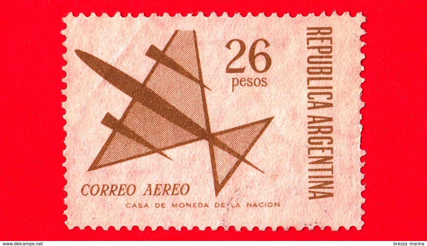 ARGENTINA - Usato -  1971 - Posta Aerea - Aereo Stilizzato - 26 P - Luchtpost