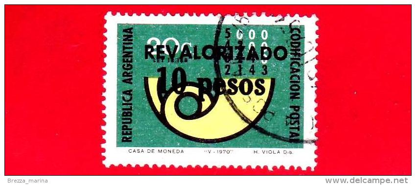 ARGENTINA - Usato -  1971 - Introduzione Del Codice Postale - Post Horn (Revalorizado) - 10 - Gebraucht