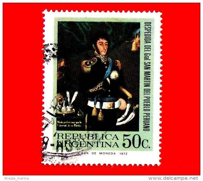 ARGENTINA - Usato -  1972 - Addio Del Generale San Martin Al Popolo Diel Perù - 50 - Gebraucht