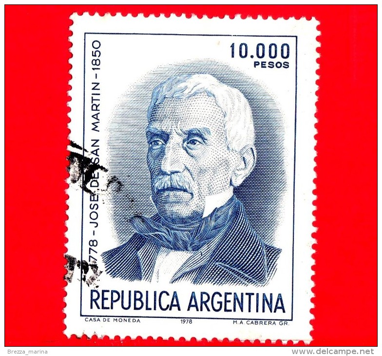 ARGENTINA - Usato -  1978 - Generale Jose De San Martin (1778-1850) - 10.000 - Gebraucht