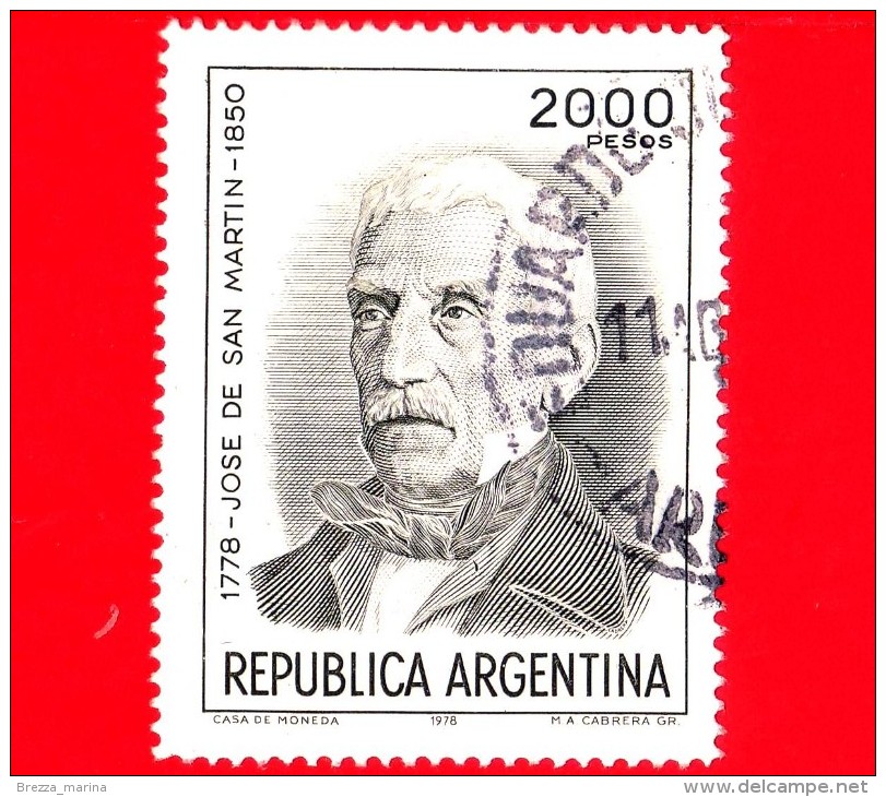 ARGENTINA - Usato -  1979 - Generale Jose De San Martin (1778-1850) - 2000 - Gebraucht