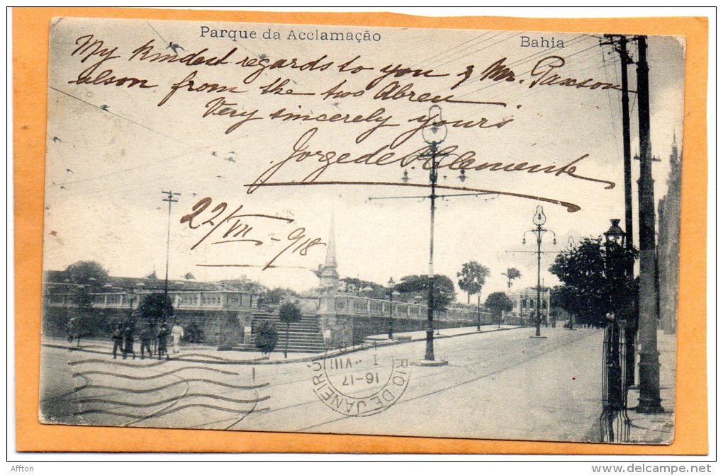 Bahia Parque Da Acclamacao 1905 Postcard - Autres