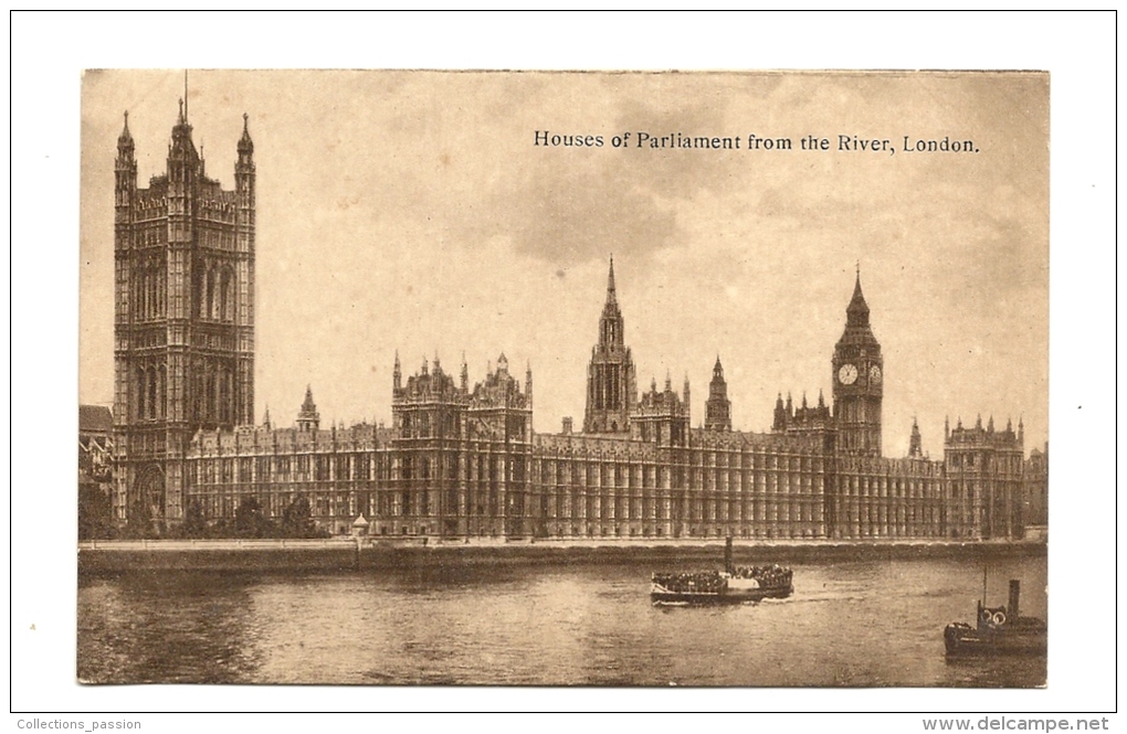 Cp, Angleterre, Londres, Houses Of Parliament From The River - Houses Of Parliament