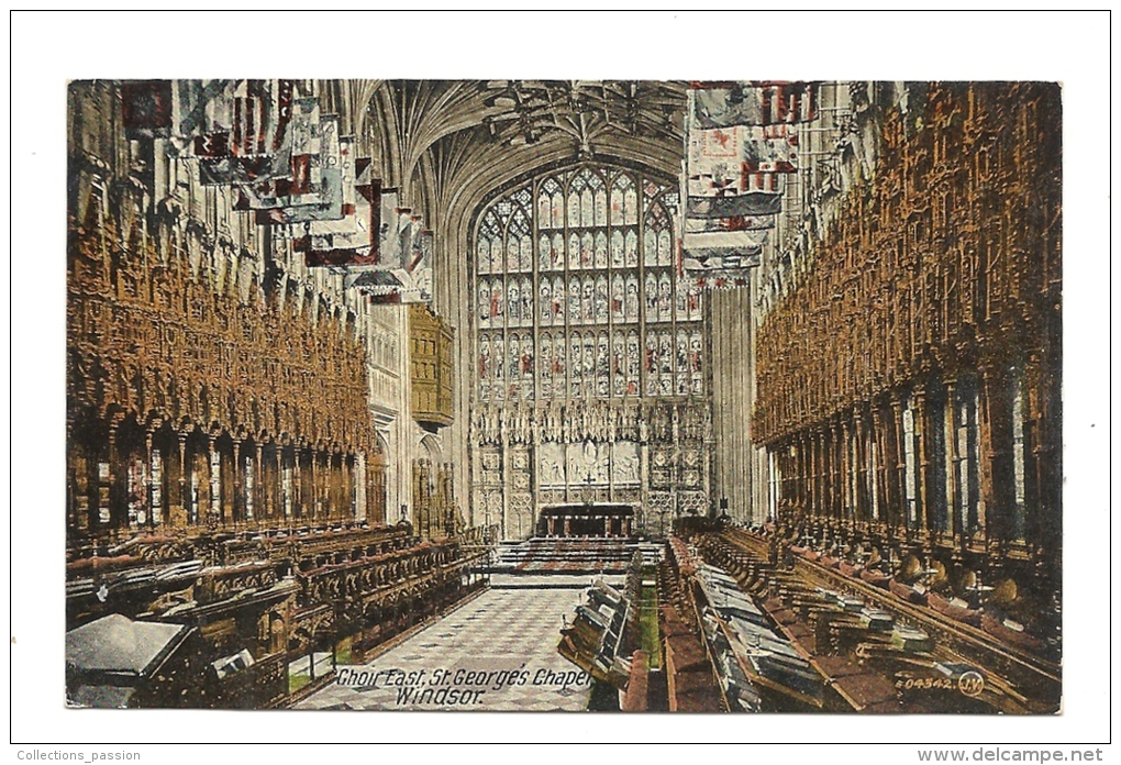 Cp, Angleterre, Windsor, St-George's Chapel, Choir East - Windsor Castle