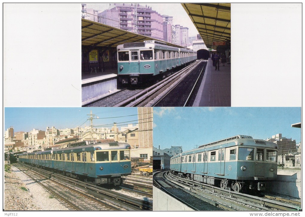 ESPAGNE : BARCELONE METRO Entre 1970 Et 2005 - LOT De 5 CPM - Détails Sur Le 2ème Scan - Metro