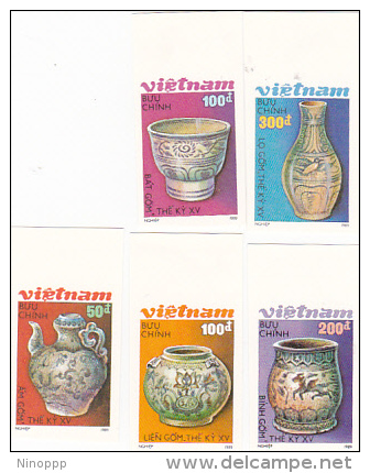 Vietnam 1989 Ceramics Imperforated Set MNH - Vietnam