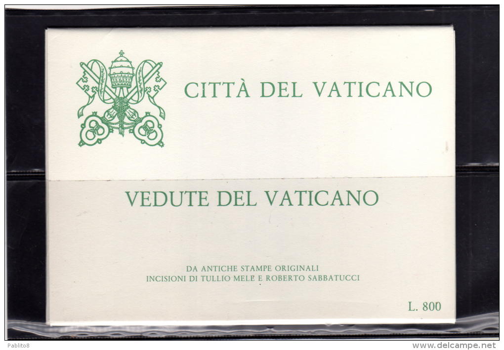 VATICANO - VATICAN - VATIKAN 1982 RACCOLTA COMPLETA 4 CARTOLINE POSTALI VEDUTE INCISIONI TULLIO MELE  ROBERTO SABBATUCCI - Entiers Postaux