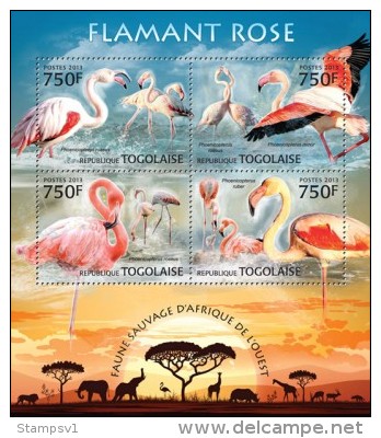 Togo. 2013 Flamingos. (205a) - Flamants