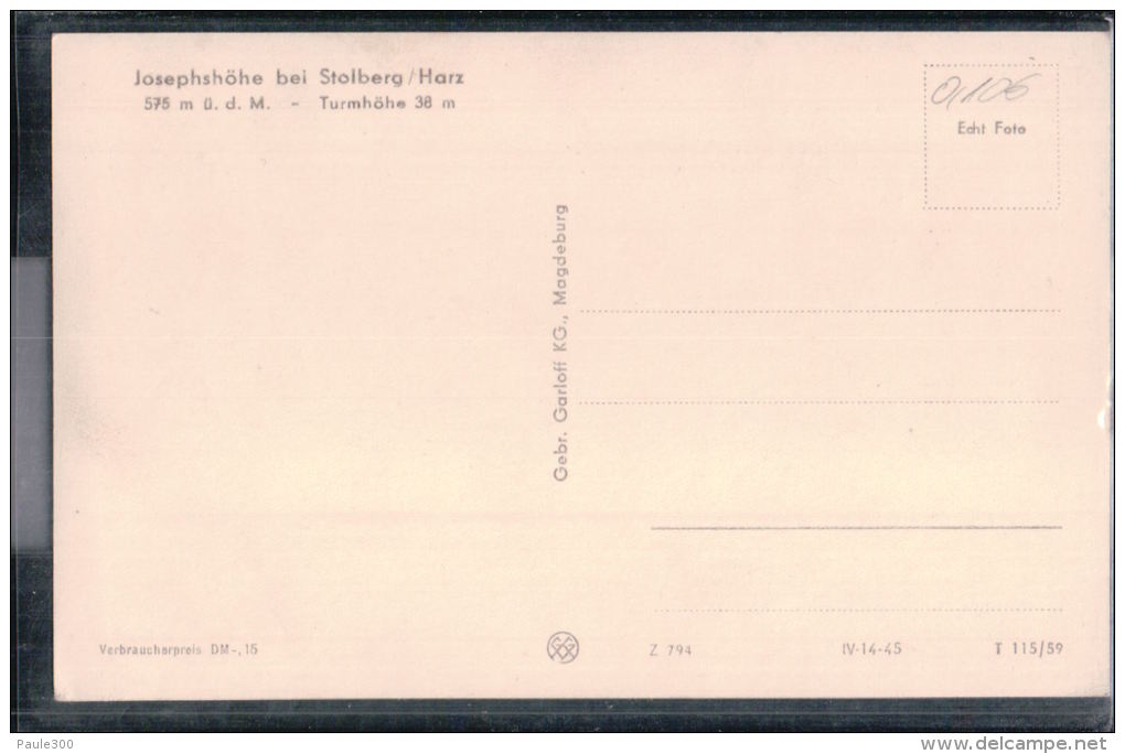 Stolberg - Josephshöhe - Harz - Stolberg (Harz)