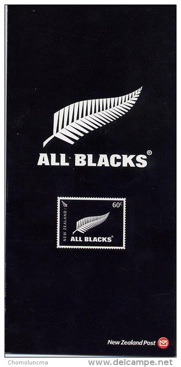 2010 New Zealand Post Brochure On Rugby  All Blacks Stamps Fougère Argentée Silver Tree Fern - Rugby
