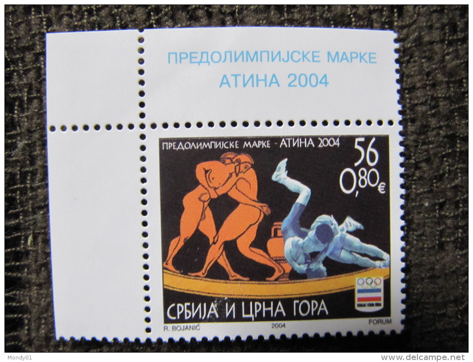 1-2102 Athene JO 2004 Olympic Games Jeux Olympiques Lutte  Serbia Serbie Petit Tirage 28 000 Exemplaires - Lucha