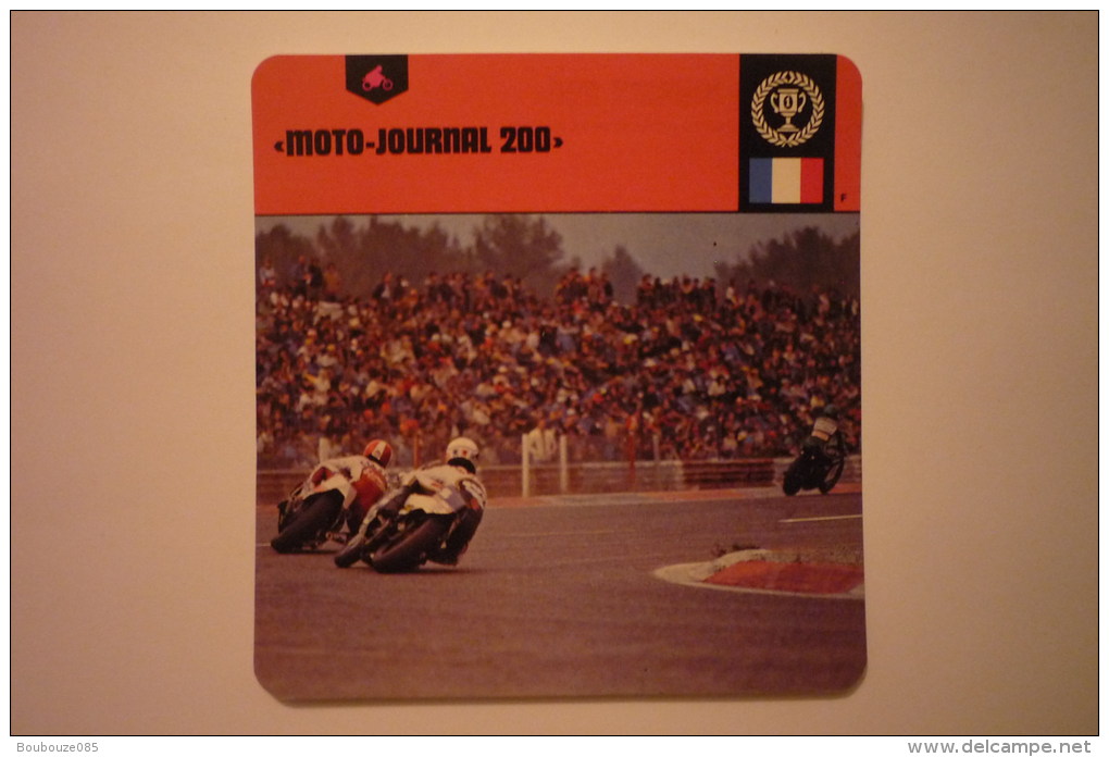 Transports - Sports Moto-carte Fiche Moto - Moto Journal 200 ( Plus Grande Course De Vitesse Du Monde - Motociclismo