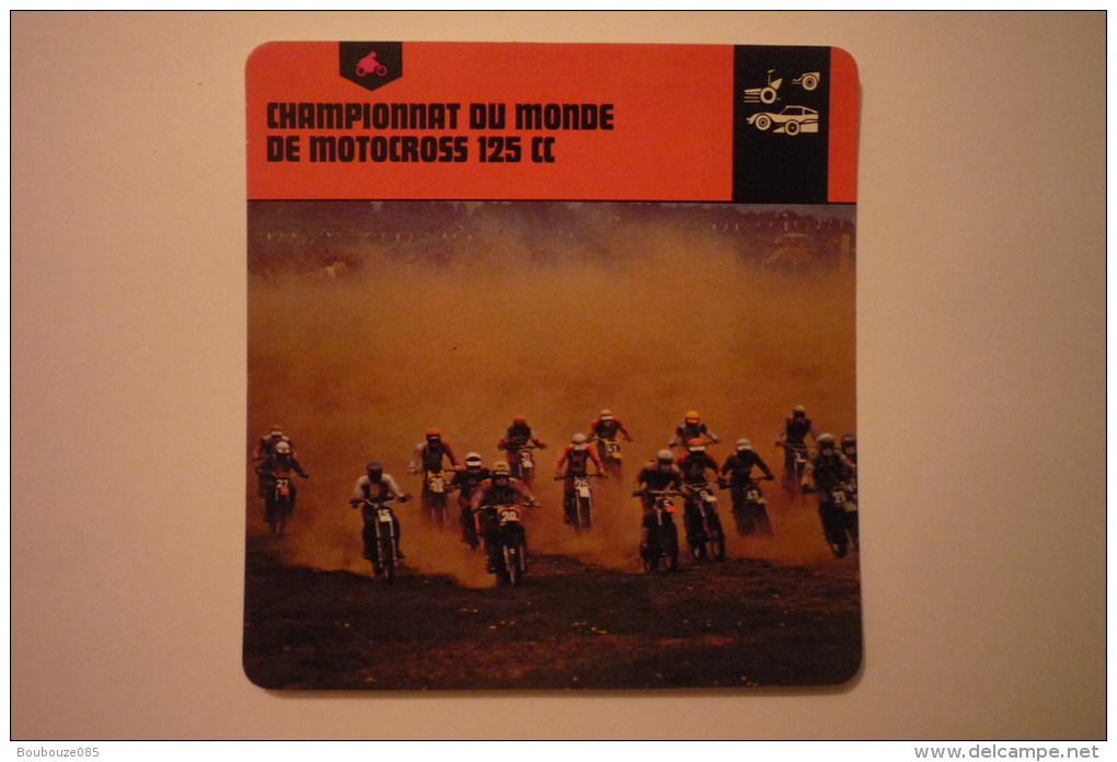 Transports - Sports Moto-carte Fiche Moto - Championnat Du Monde De Motocross 125cc ( Description Au Dos De La Carte - Moto Sport