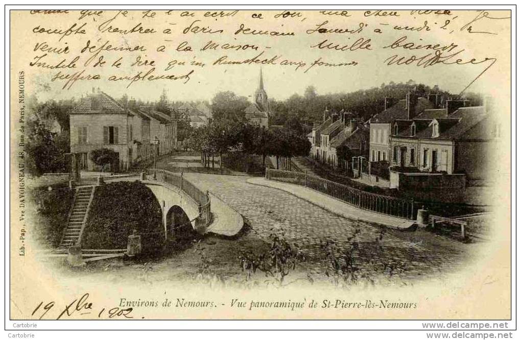 77 - SAINT-PIERRE-LÈS-NEMOURS - Vue Panoramique - Carte Précurseur (dos Non Divisé) - Saint Pierre Les Nemours