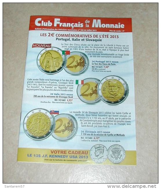 Catalogue Club Français De La Monnaie Juillet 2013 N° 168 - Francese