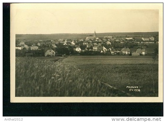 AK Milovice / Milowitz Panorama Wohnhäuser Kirche 22.5.1939 - Boehmen Und Maehren