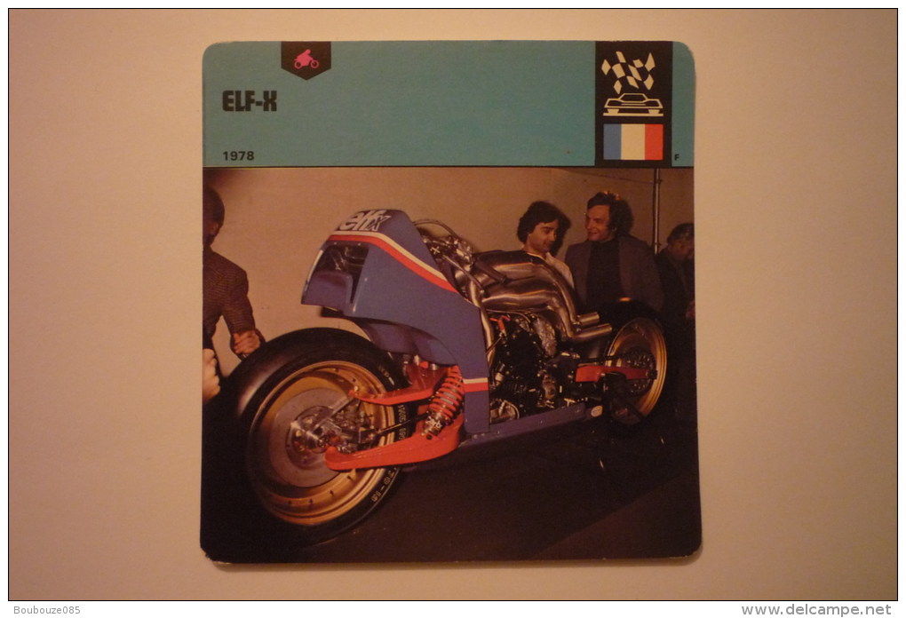 Transports - Sports Moto - Carte Fiche Moto ( Elf-x ) 1978  (description Au Dos De La Carte - Moto Sport