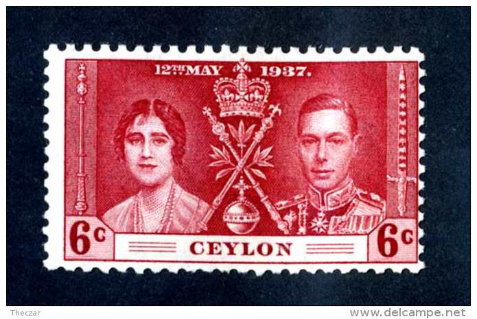 6599x)  Ceylon 1937 ~ -Sc # 275 ( Cat.$ 1.50 )  Mnh**~ Offers Welcome! - Barbades (...-1966)