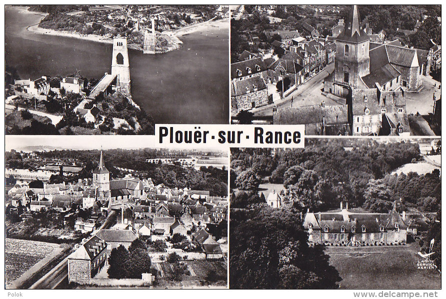 Ai - Cpsm Grand Format Plouer Sur Rance - Port St Hubert, Eglise, Bourg, Château (En Avion Au Dessus De ..., Lapie) - Plouër-sur-Rance