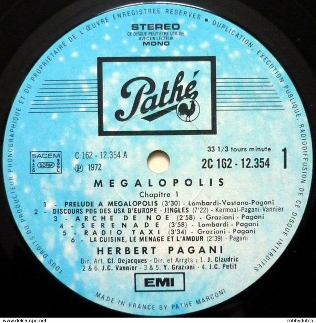 * 2LP *  HERBERT PAGANI - MEGALOPOLIS (France 1972 EX!!!) - Andere - Franstalig