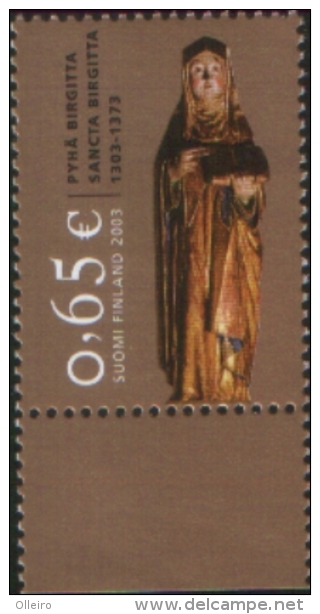 Finlandia Finland 2003 700 Birth Saint Brigid - 700 Nascita Santa Brigida 1v  ** MNH Complete Set - Unused Stamps