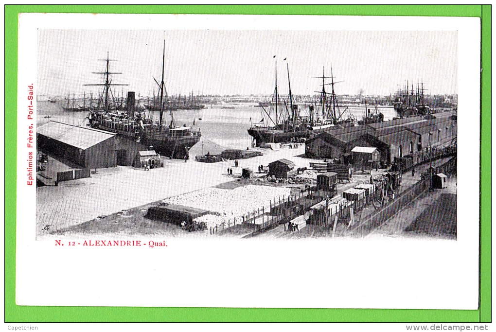 ALEXANDRIE / LE QUAI .... / Carte Vierge - Alexandria