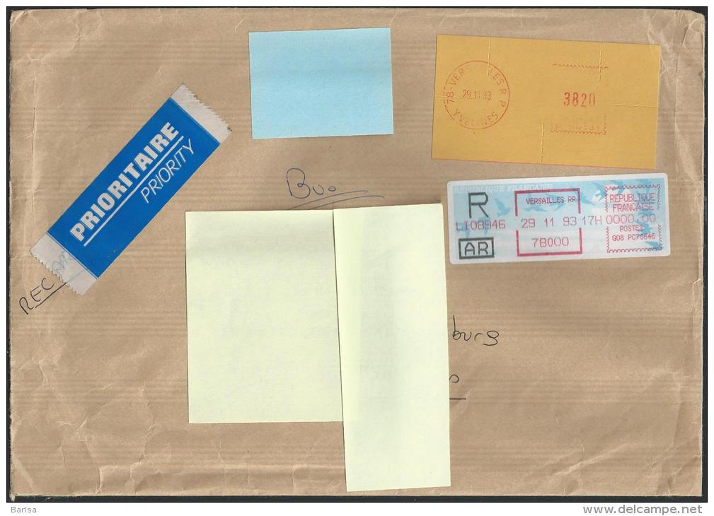 Registered (and "priority") Cover From Versailles To Netherland; 29-11-1993 - Briefe U. Dokumente