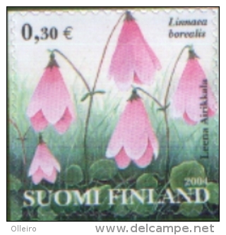 Finlandia Finland 2004 Flower Linnaea  Adhesive Stamp - Fiori Autoadesivo 1v  ** MNH Complete Set - Neufs
