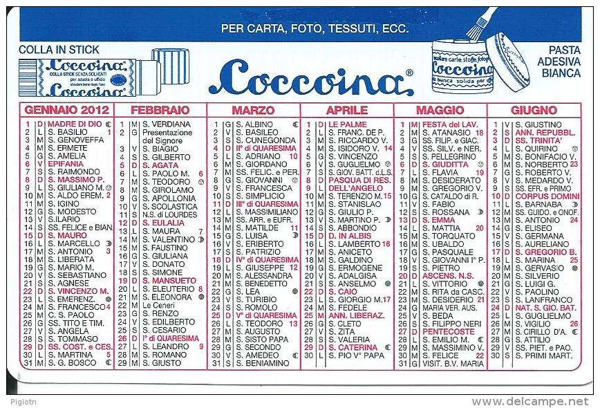 CAL526 - CALENDARIETTO 2012 - COCCOINA - Formato Piccolo : 1991-00