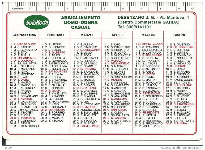 CAL383 - CALENDARIETTO 1996 - SOLOMODA - ABBIGLIAMENTO - DESENZANO SUL GARDA - Formato Piccolo : 1991-00