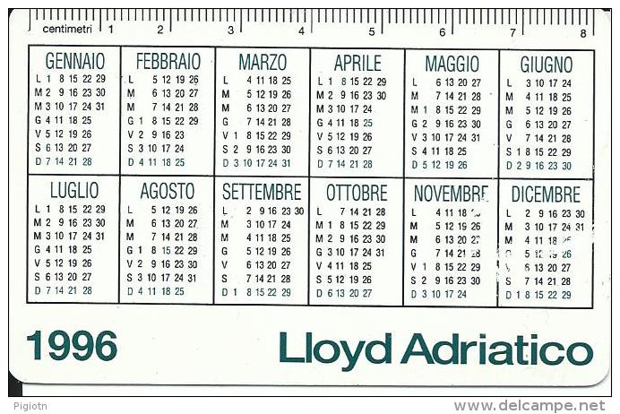 CAL397 - CALENDARIETTO 1996 - LLOYD ADRIATICO TRIESTE - Formato Piccolo : 1991-00