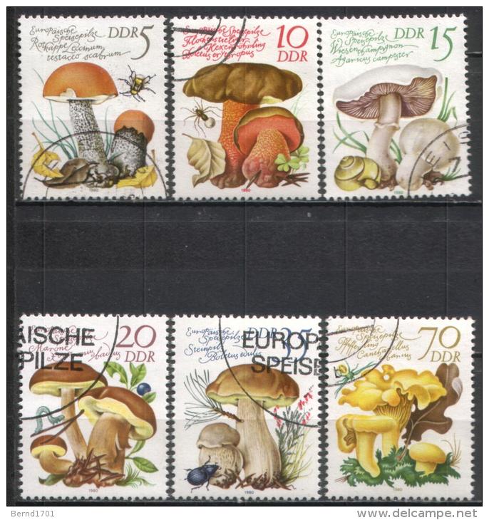 DDR / GDR - Mi-Nr 2551/2556 Gestempelt / Used (n773) - Champignons