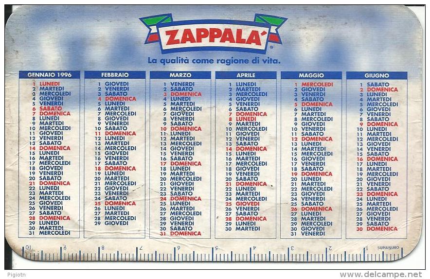 CAL402 - CALENDARIETTO 1996 - ZAPPALA´ -  DELDI´ IL LATTE DEL GIORNO - Formato Piccolo : 1991-00