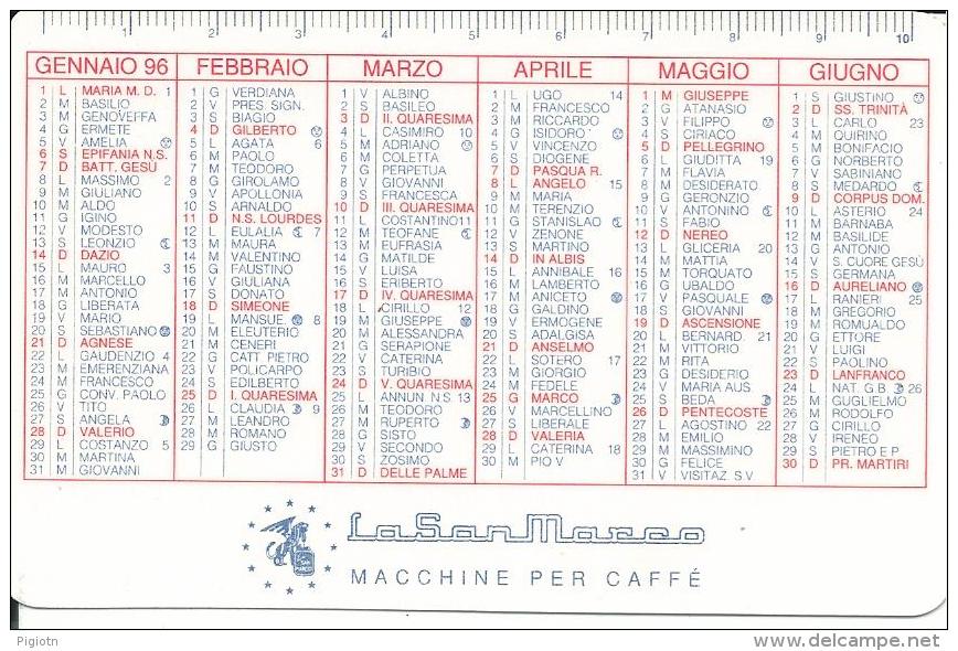 CAL403 - CALENDARIETTO 1996 - LA SAN MARCO MACCHINE PER CAFFE´ - Formato Piccolo : 1991-00