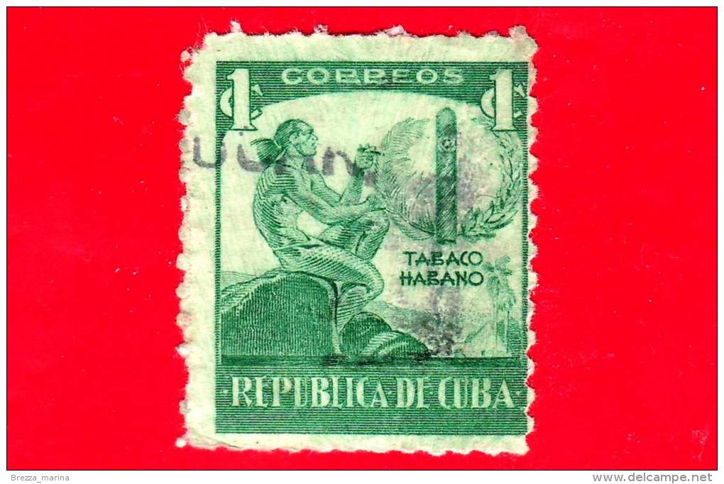 CUBA - Usato - 1939 - Tabacco Sigaro - Cigar Industry - 1 - Oblitérés
