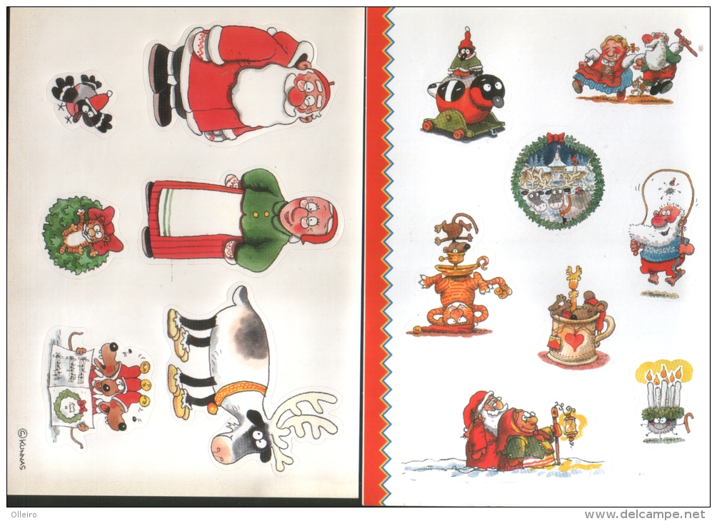 Finlandia Finland 2000 Christmas Noel Natale Labels Adhesive Mini Sheets ** MNH - Variedades Y Curiosidades