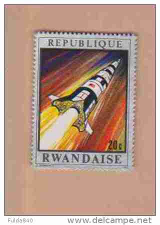 RWANDA.  (COB) 1970 - N°384   . Apollo .  * 20c  -  New - Used Stamps