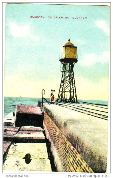 Ijmuiden - Zuidpier Met Blokken - IJmuiden