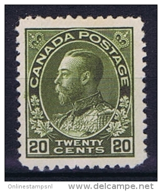 Canada: 1911 Mi 98 ,  MH/*, Parts Of Paper On The Back - Unused Stamps