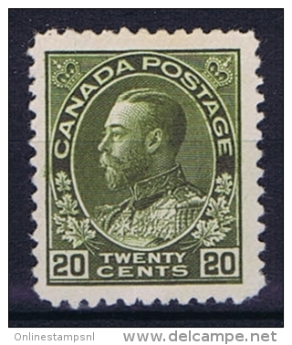 Canada: 1911 Mi 98 ,  MH/*, Parts Of Paper On The Back - Neufs