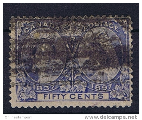 Canada: 1897 Mi 48 Fold At Right Top  Used - Gebruikt