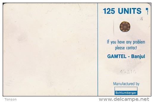 Gambia, GAM-03, 125 Units, Logo - Blue, 2 Scans.   SN : 45316. - Gambie