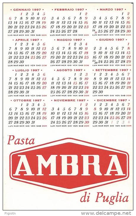 CAL467 - CALENDARIETTO 1997 - PASTA AMBRA - BARI CAMPIONATO DI CALCIO - Formato Piccolo : 1991-00