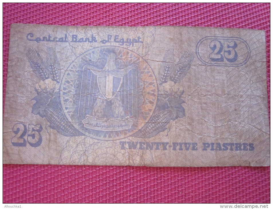 Égypte Égypt 25 PIASTRES BANK BILLET DE BANQUE BANCONOTE BANKNOTE BILLETES BANKNOTEN - Egipto