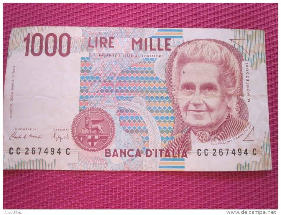 Italie  Banca Italia 1000 Lires BANK BILLET DE BANQUE BANCONOTE BANKNOTE BILLETES BANKNOTEN - 1.000 Lire