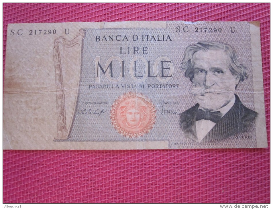 Italie  Banca Italia 1000 Lires BANK BILLET DE BANQUE BANCONOTE BANKNOTE BILLETES BANKNOTEN - 1000 Lire