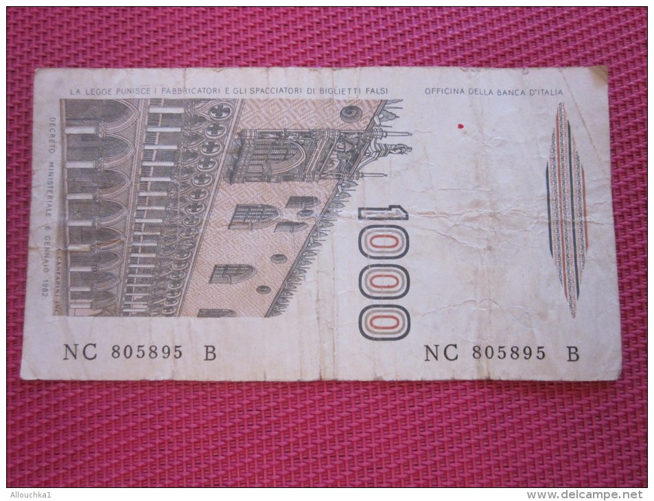 Italie  Banca Italia 1000 Lires BANK BILLET DE BANQUE BANCONOTE BANKNOTE BILLETES BANKNOTEN 1978 - 1000 Liras