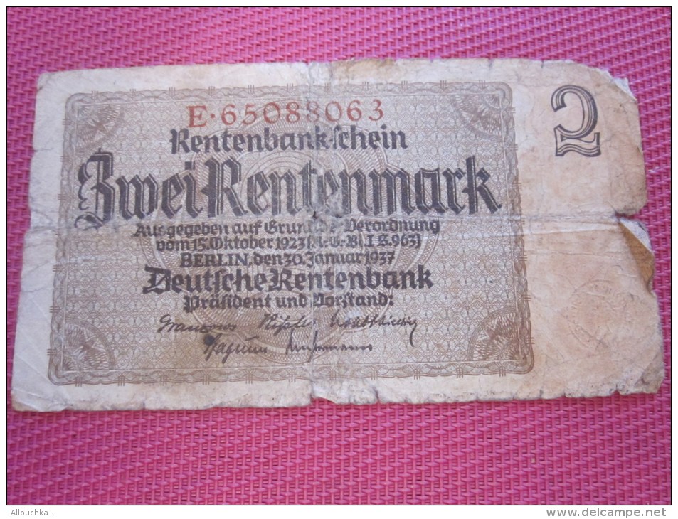 Berlin 1937 DEUTSCHEREUTENBANK BANK BILLET DE BANQUE BANCONOTE BANKNOTE BILLETES BANKNOTEN - Sonstige & Ohne Zuordnung